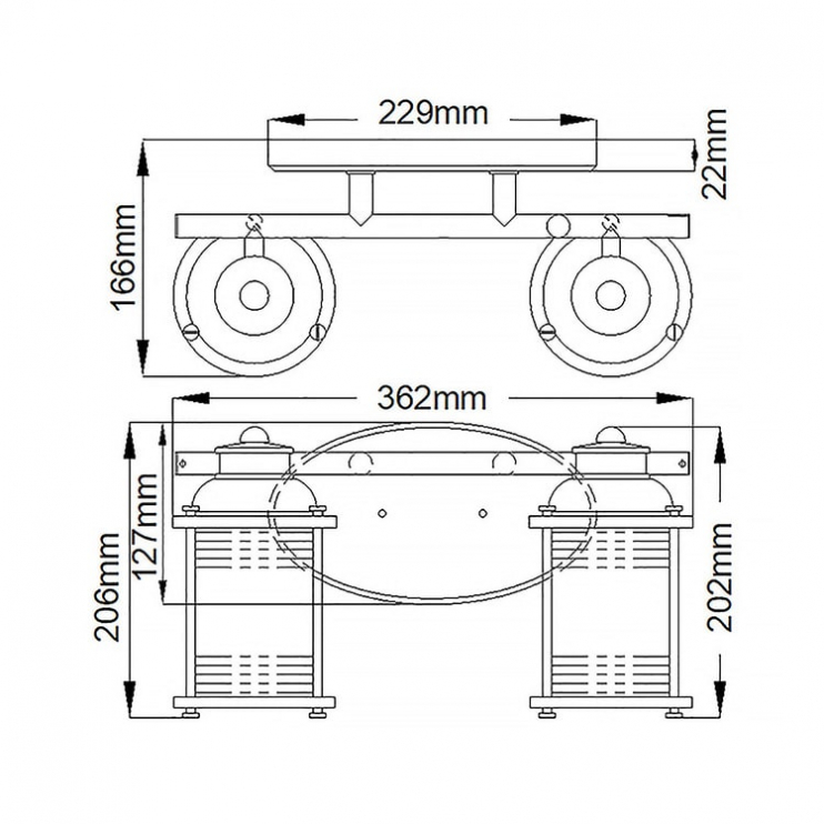 Kichler Ashland Bay QN-ASHLANDBAY2-PC-BATH