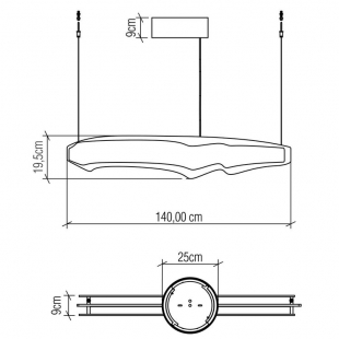 Accord Lighting Horizon QN-HORIZON-LED-LP-140-TEAK